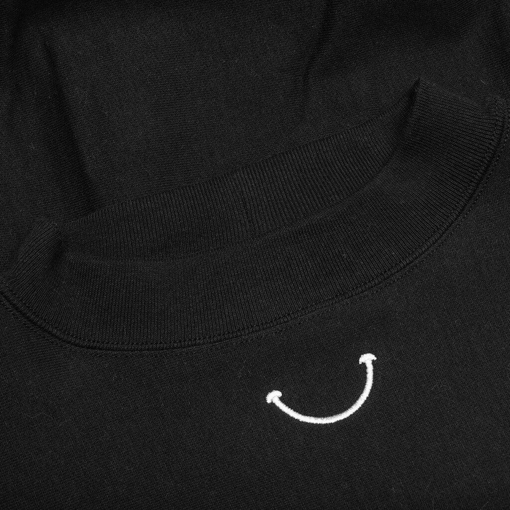 Mock Neck Smile Sweatshirt - Black Male Product Image
