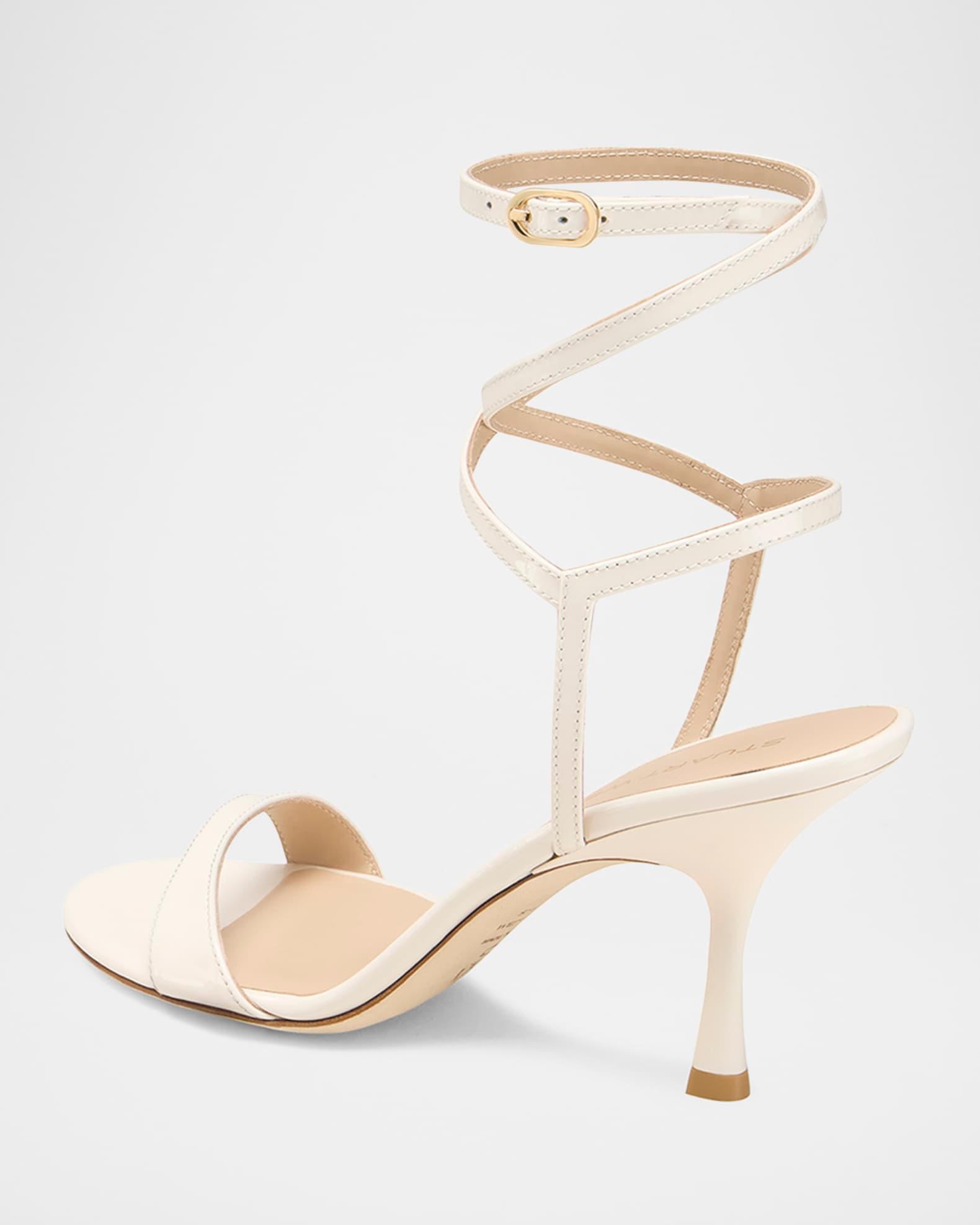 Nudist Patent Leather Ankle-Wrap Sandals Product Image