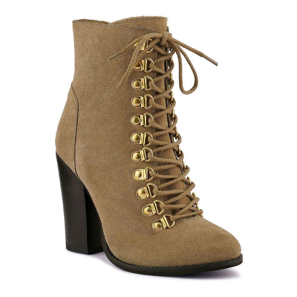 Rag & Co Goose Feather Women's Leather Ankle Boots, Size: 6, Beige Product Image