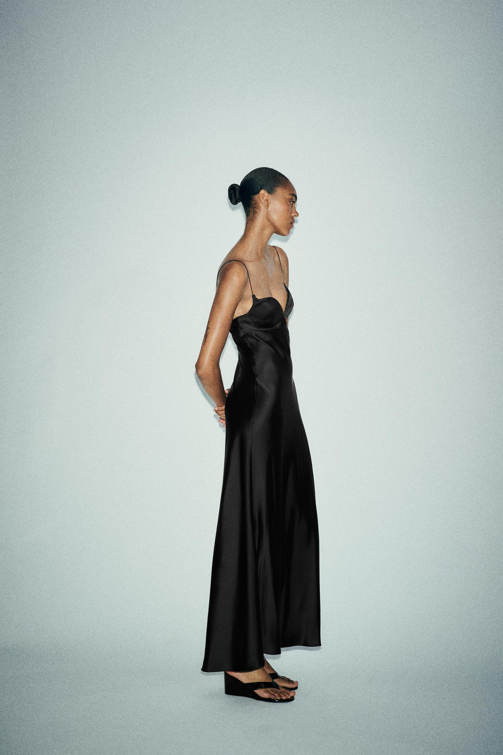 SATIN LONG DRESS Product Image