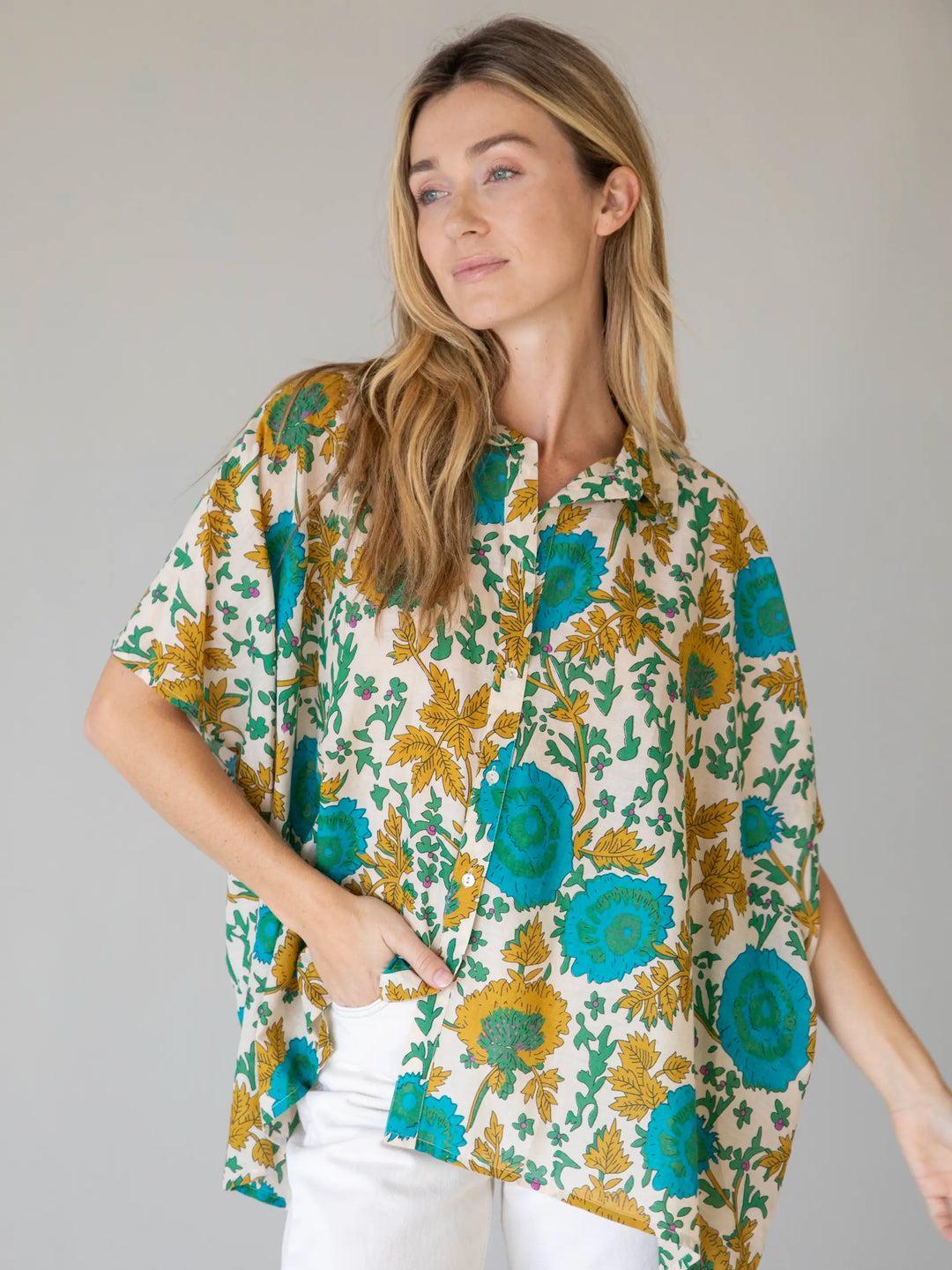 Kelly Oversized Cotton Button Down Product Image
