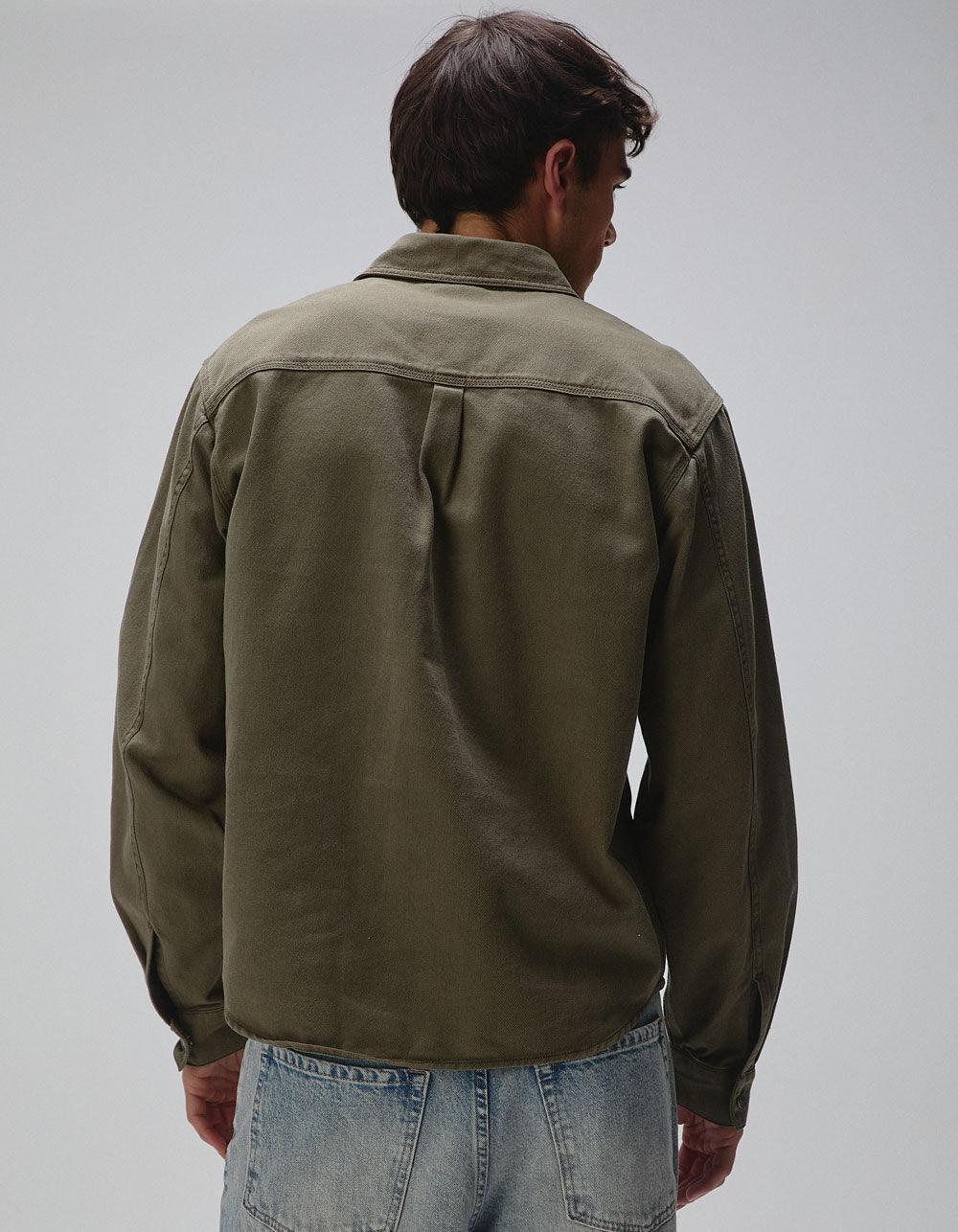 RSQ Mens Twill Overshirt - OLIVE Product Image