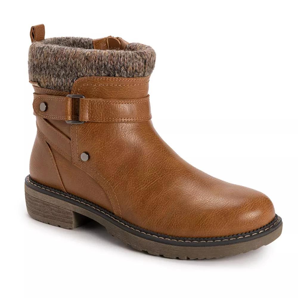MUK LUKS Garland Gina Womens Ankle Boots Brown Product Image
