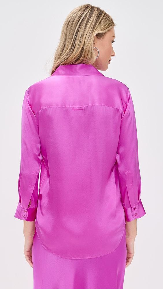L'AGENCE Dani Silk Blouse | Shopbop Product Image