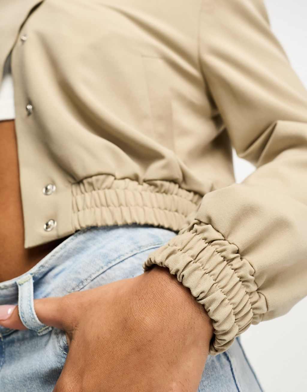 ASOS DESIGN tailored bomber jacket with strong shoulder Product Image