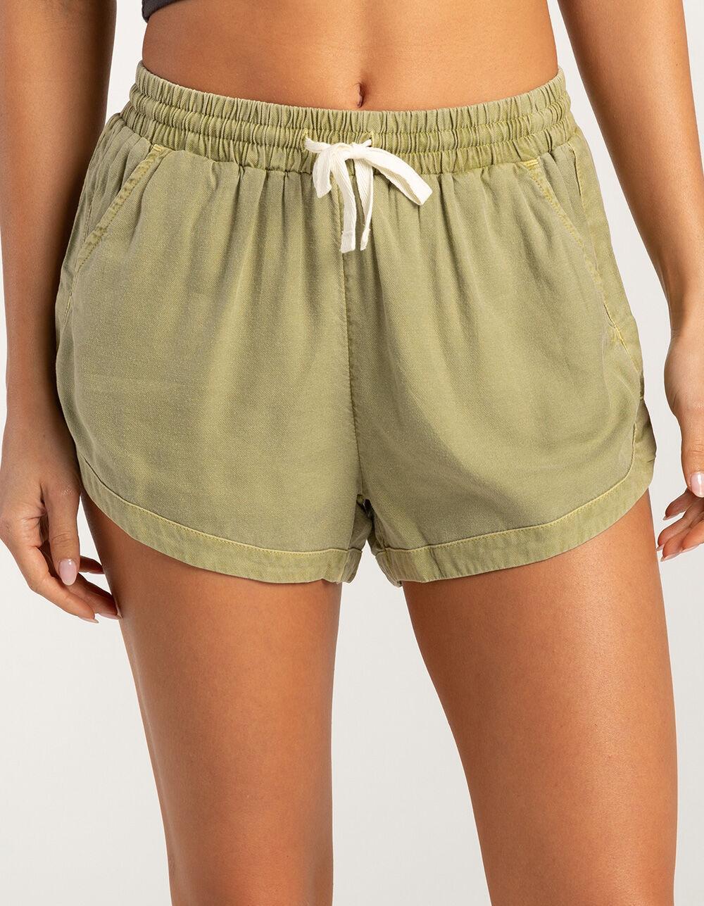BILLABONG Road Trippin Womens Elastic Waist Shorts - AVOCADO Product Image