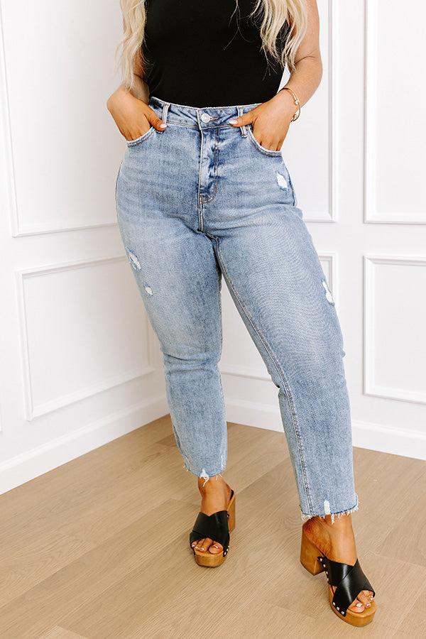 Lovervet Alaina High Waist Distressed Straight Leg Jean Product Image