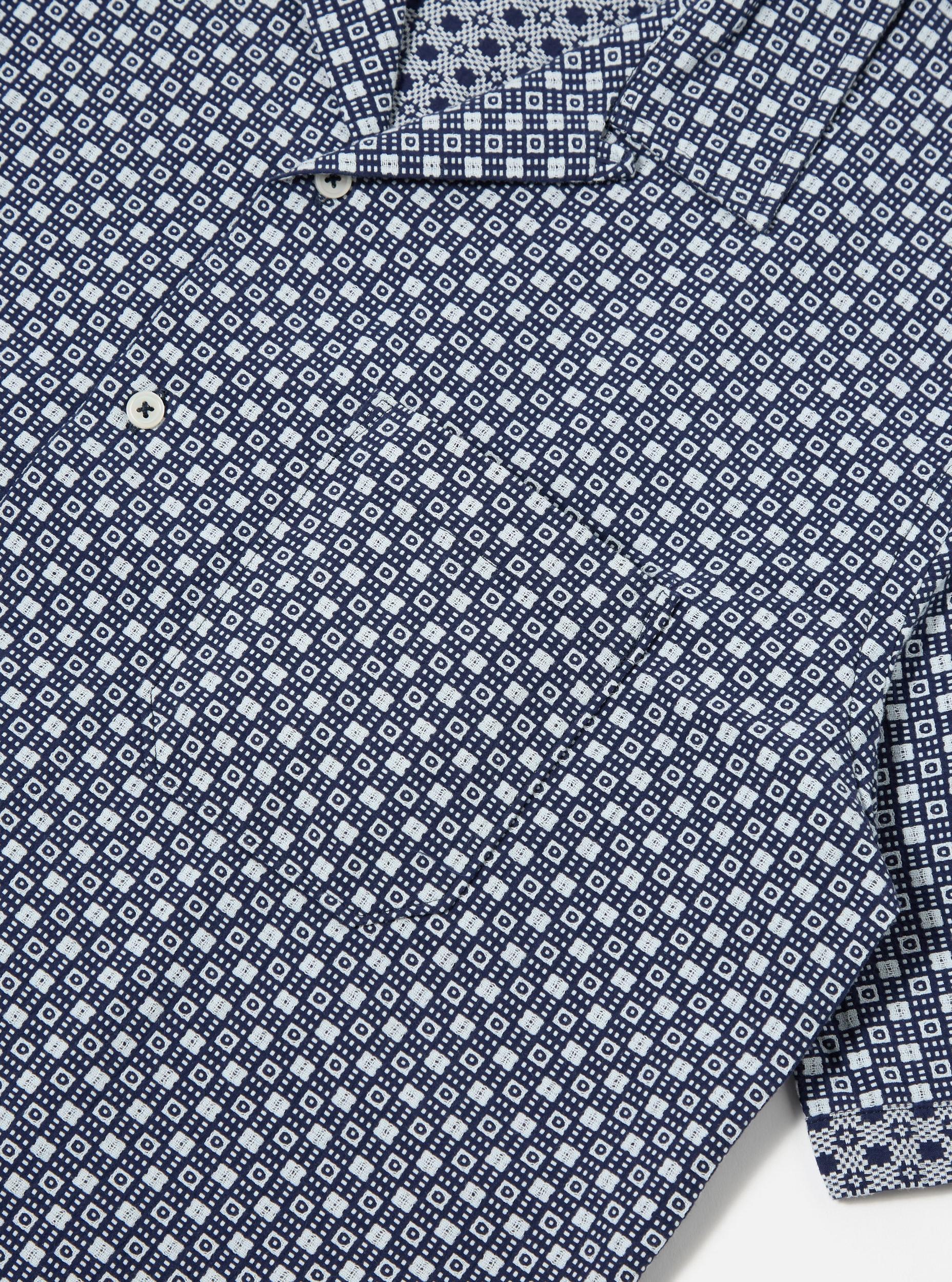 Universal Works Dean Road Shirt in Navy Tile 3 Cotton Product Image