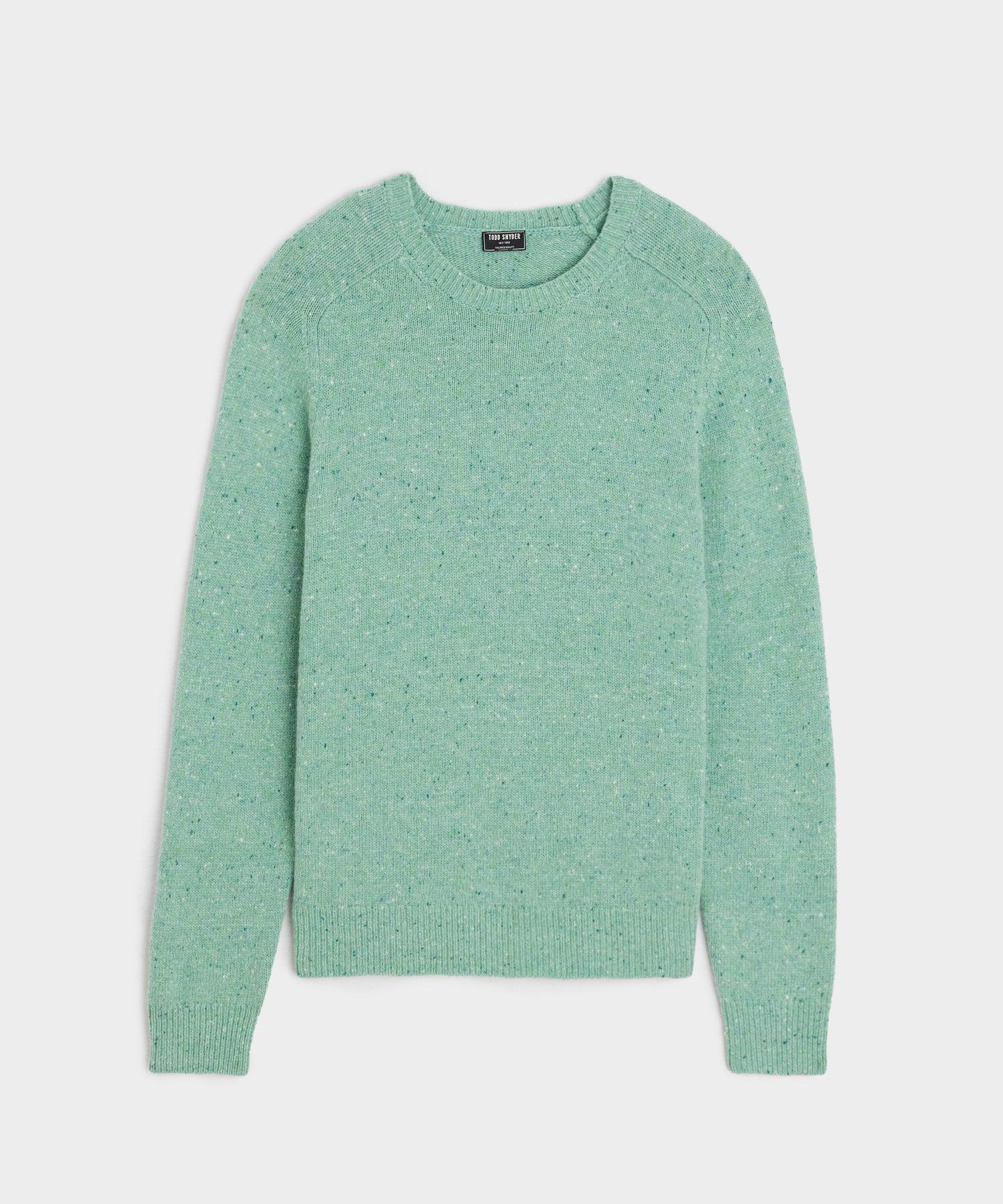 Donegal Crewneck Sweater in Pale Mint Product Image