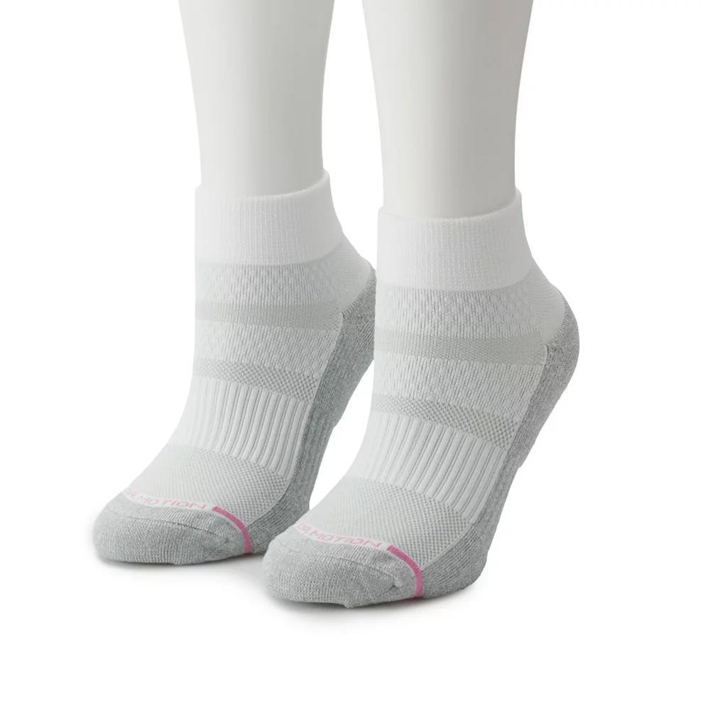 Women's Dr. Motion Everyday Compression Quarter Socks, Size: 9-11, White Product Image