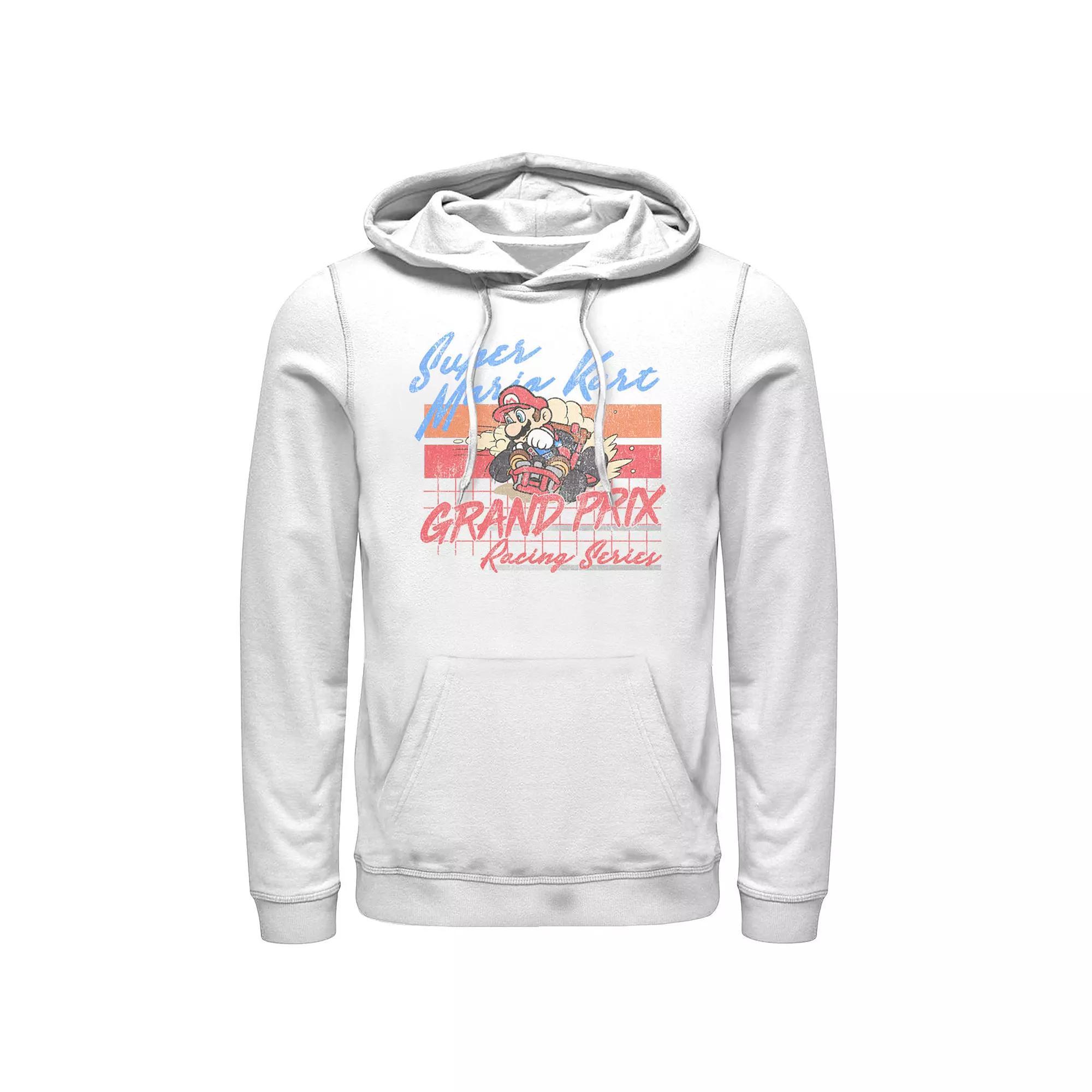 Mens Nintendo Mario Kart Racing Retro Drift Distressed Hoodie Product Image
