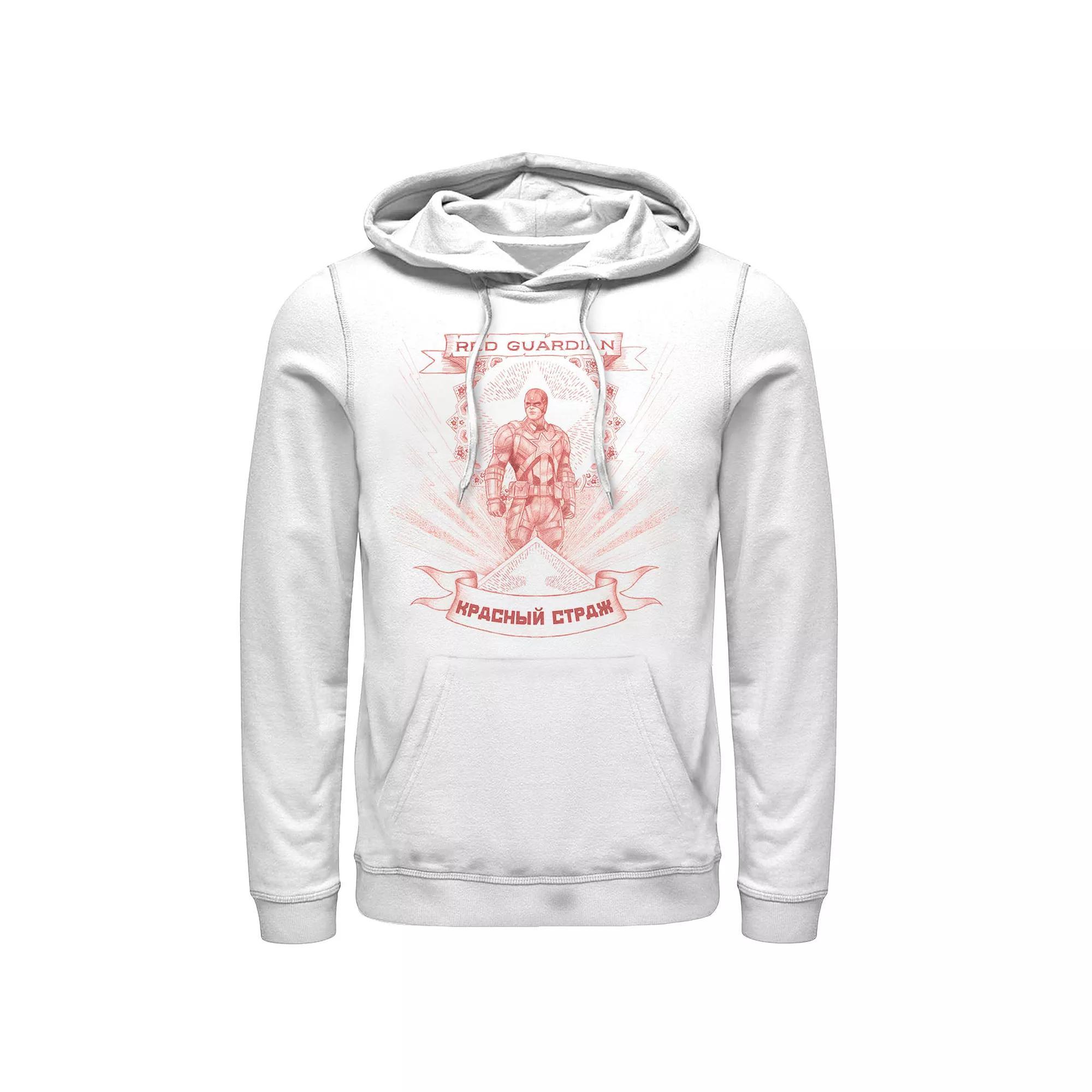 Men's Marvel Black Widow Red Guardian Red Hue Portrait Hoodie, Size: XXL, White Product Image