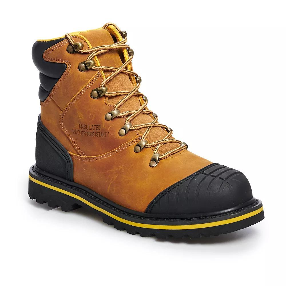 AdTec 9804 Men's Water Resistant Steel Toe Work Boots, Size: 7.5 Medium, Light Brown Product Image