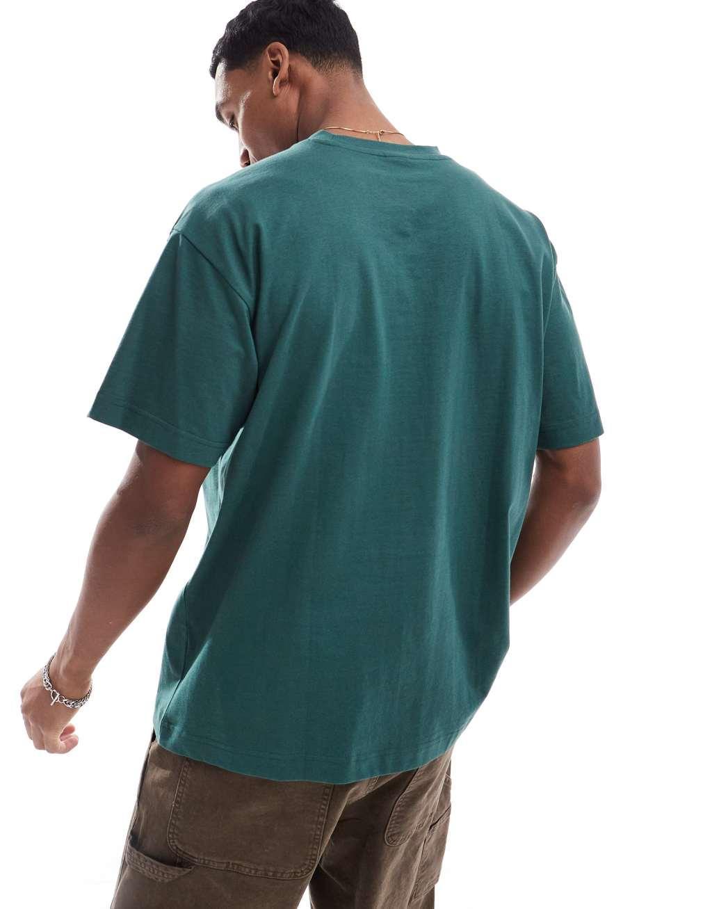 Cotton On box fit plain t-shirt in pine needle green Product Image
