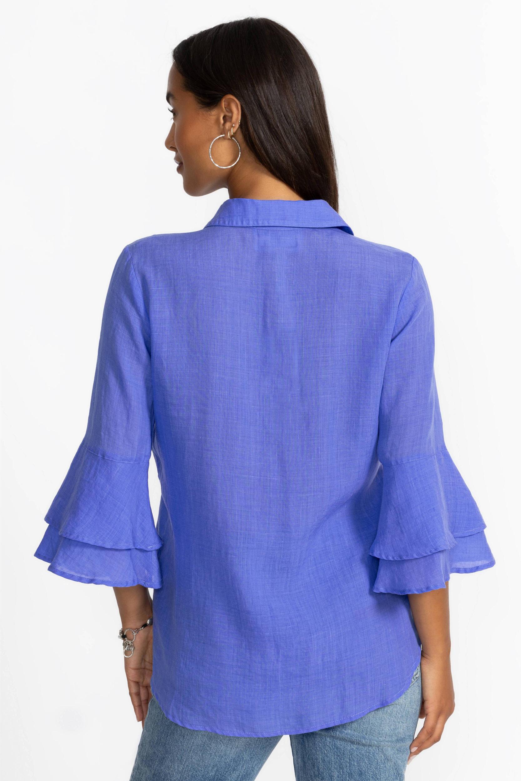 3/4 Sleeve Flouce Shirt - Roberta Product Image