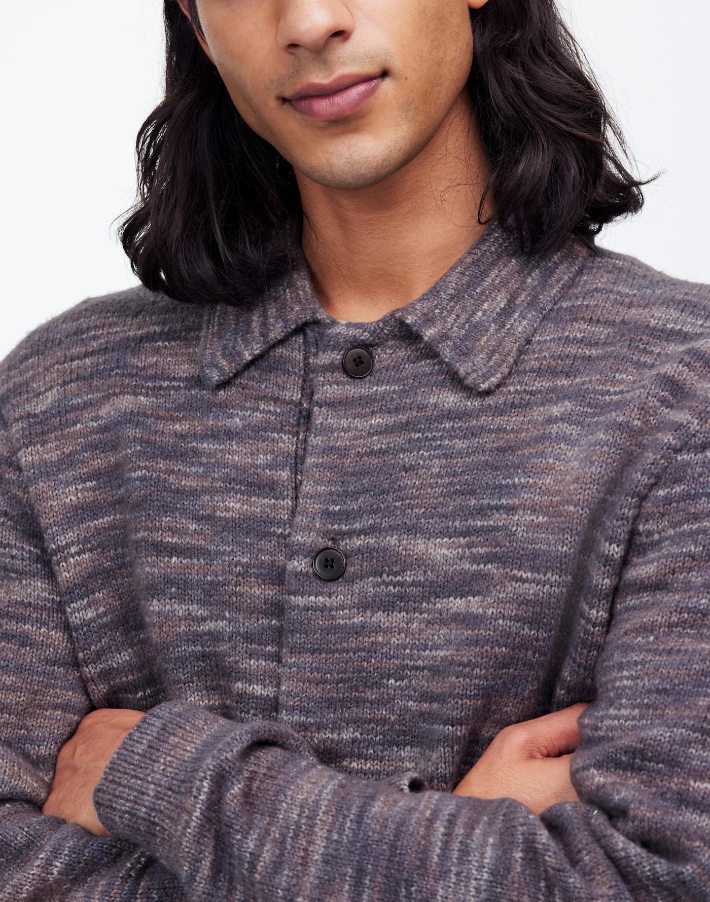 Space-Dyed Sweater Shirt in Italian Fabric Product Image