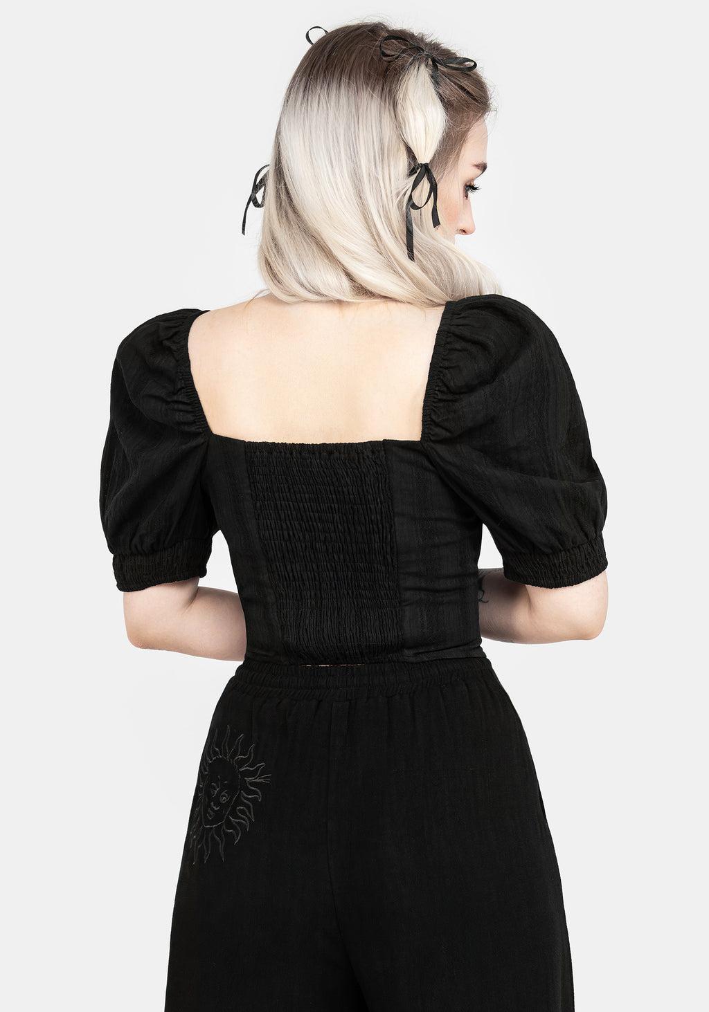 Gorse Cotton Puff Sleeve Blouse Top Product Image