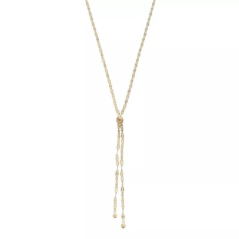 14k Gold Forzatina Chain Y Necklace, Womens Yellow Product Image