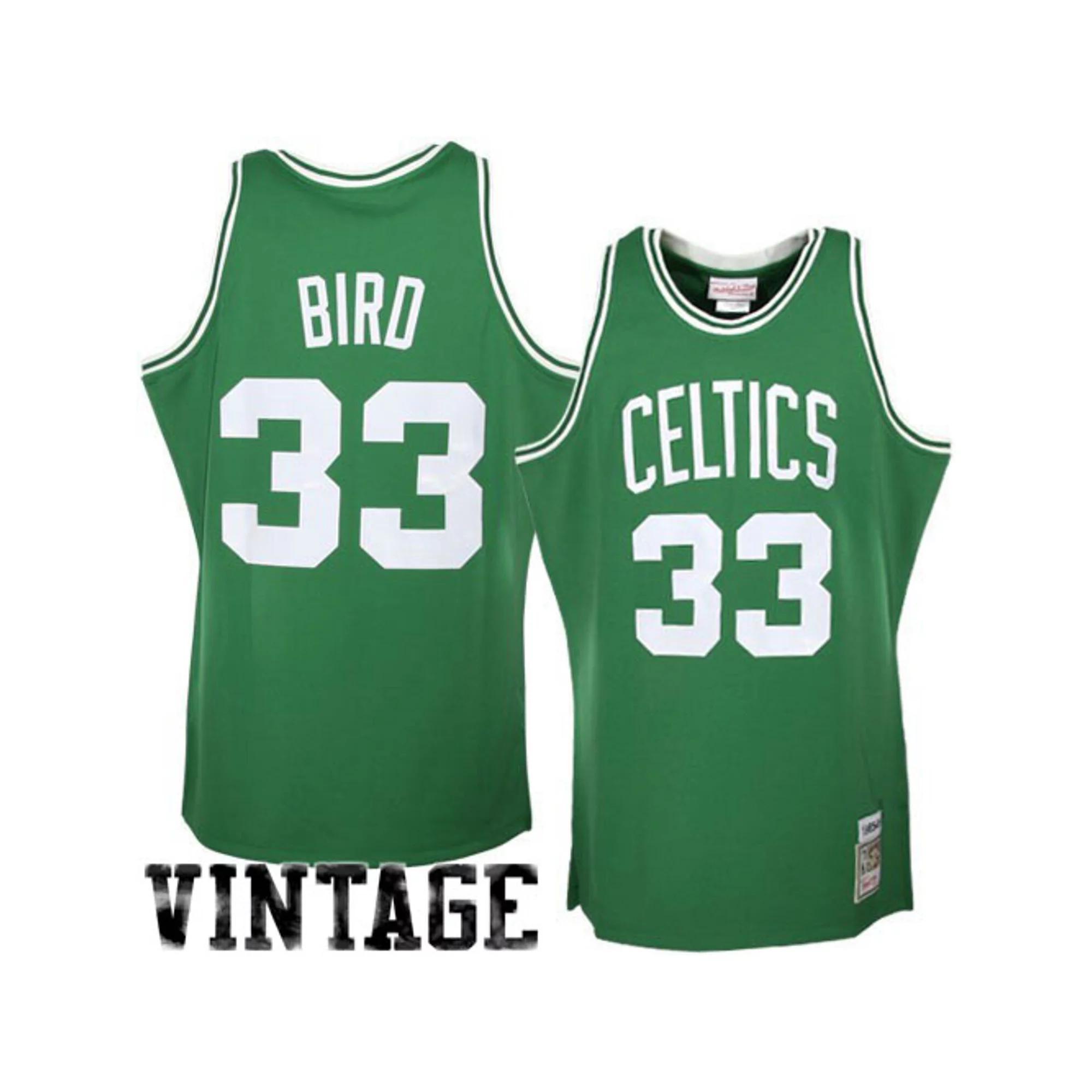 Men's Mitchell & Ness Larry Bird Kelly Green Boston Celtics 1985/86 Hardwood Classics Authentic Jersey, Size: 64 Product Image