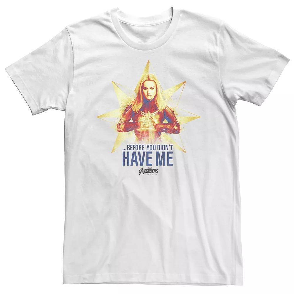 Big & Tall Marvel Avengers Endgame Captain Marvel Logo Tee, Men's, Size: 4XL, White Product Image