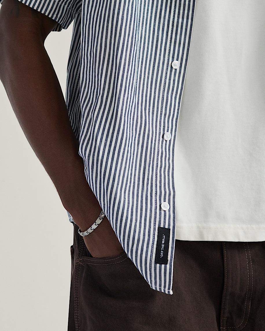 Lawson Stripe Button Up Shirt in White / Dress Blues| Vans US Product Image
