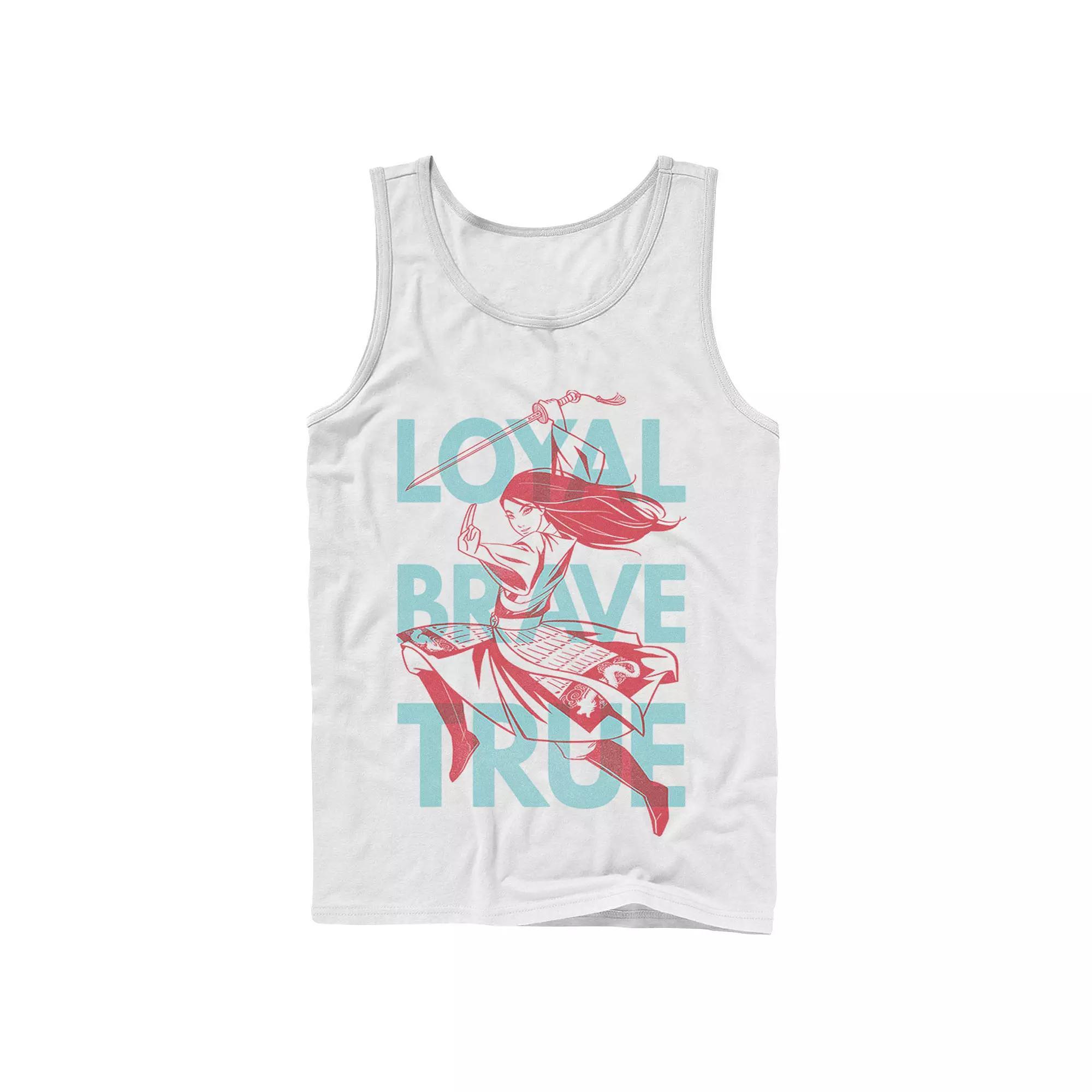 Disney's Mulan Men's Loyal Brave True Tank Top, Size: Large, White Product Image