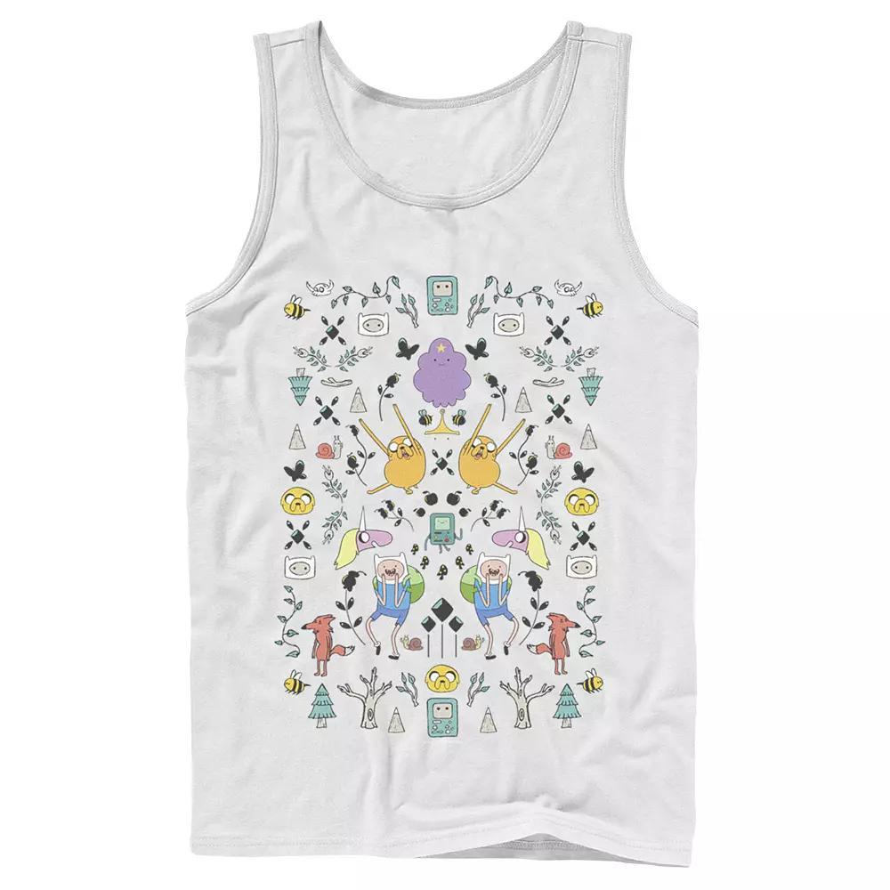 Mens Adventure Time Character Icon Collage Tank Top Product Image