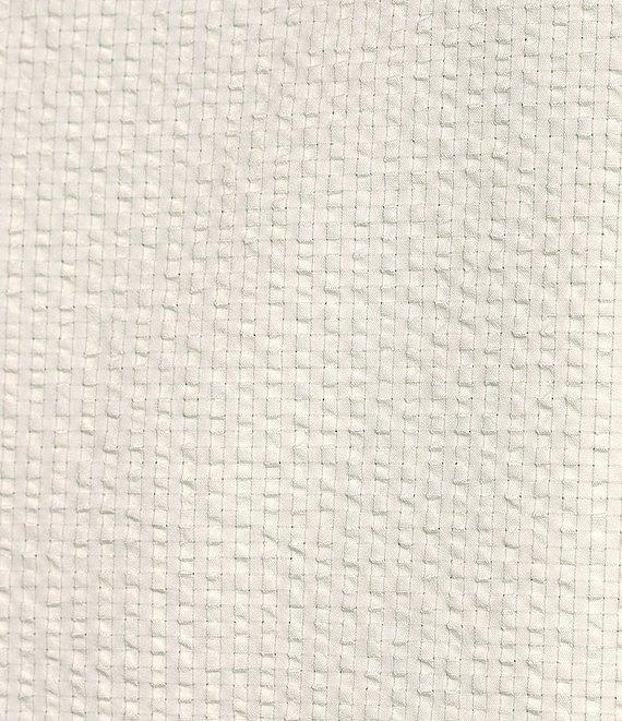 Murano Shape of Water Collection Slim Fit Pieced Seersucker Short Sleeve Woven Shirt Product Image