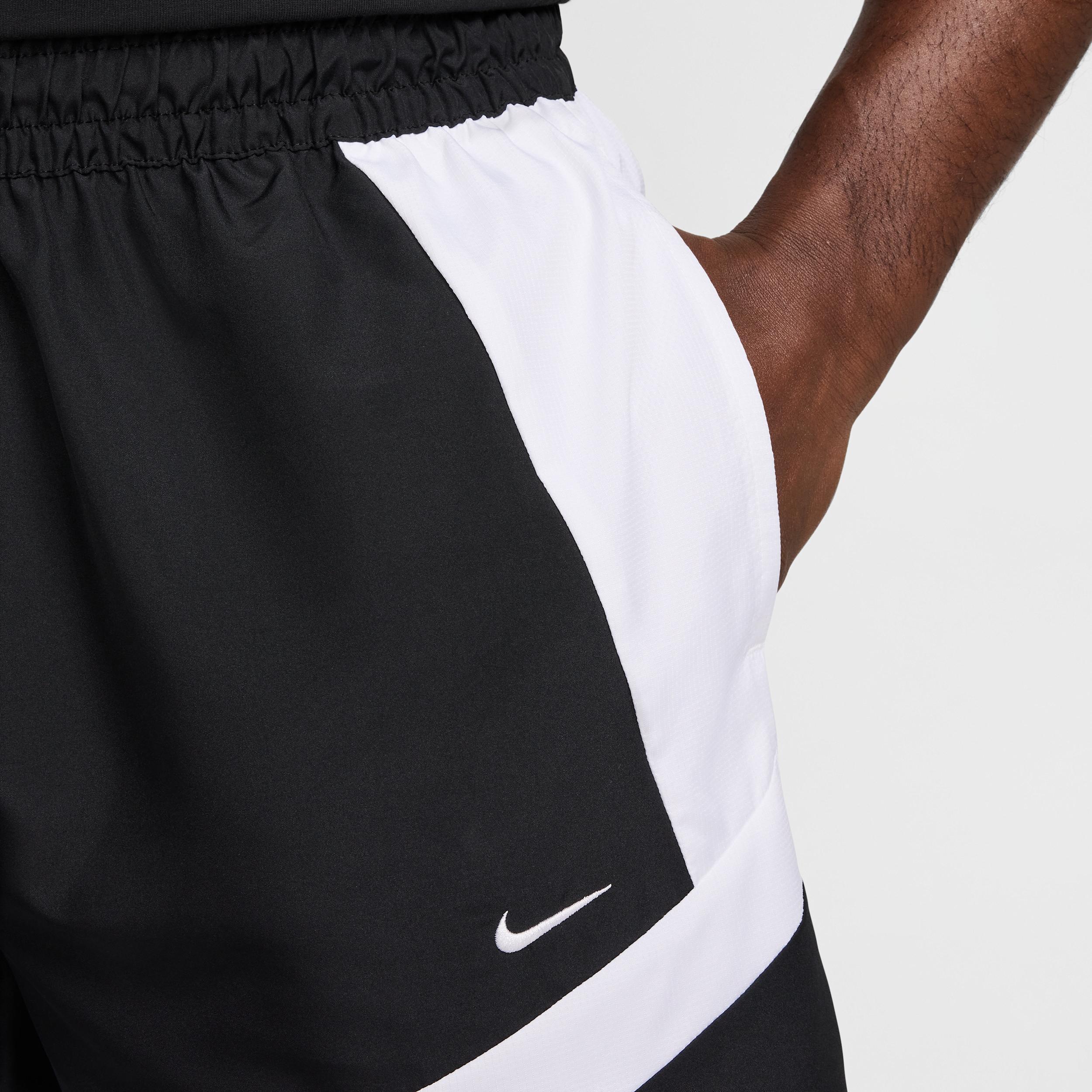 Nike Mens Icon 6 Woven Basketball Shorts in BLACK/WHITE/BLACK Product Image