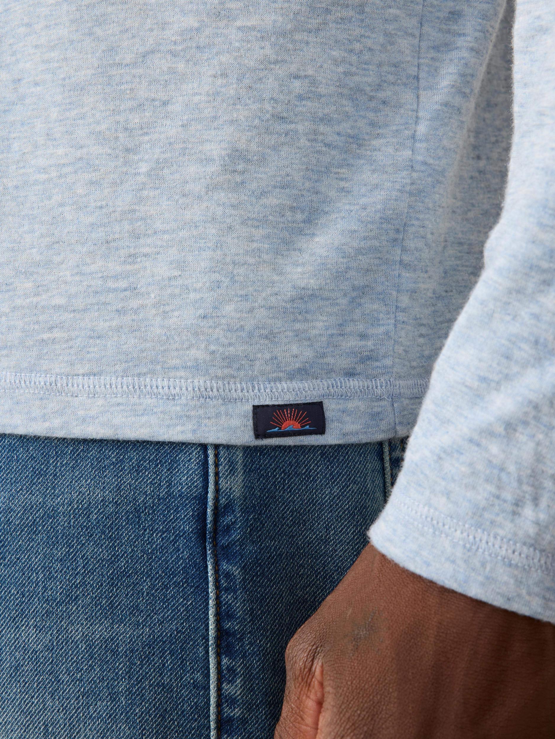 Long-Sleeve Cloud Henley - Light Blue Heather Male Product Image