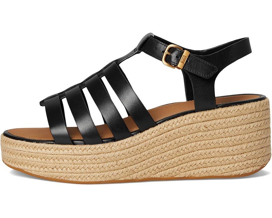 Platfforms Leather/Cork Heeled Ankle-Strap Sandals Product Image