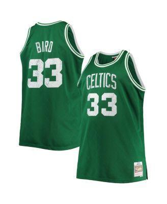 Men's Mitchell & Ness Larry Bird Kelly Green Boston Celtics Big & Tall 1985-86 NBA 75th Anniversary Diamond Swingman Jersey, Size: 6XB Product Image