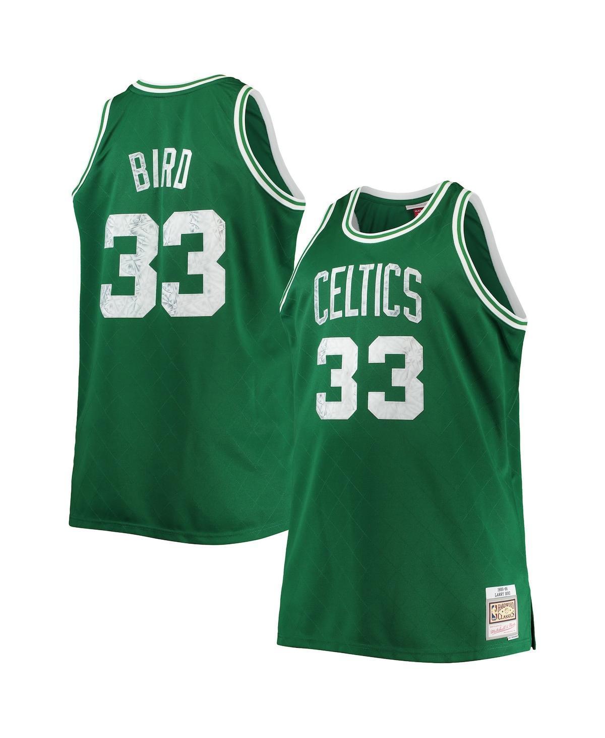 Men's Mitchell & Ness Larry Bird Kelly Green Boston Celtics Big & Tall 1985-86 NBA 75th Anniversary Diamond Swingman Jersey, Size: 6XB Product Image