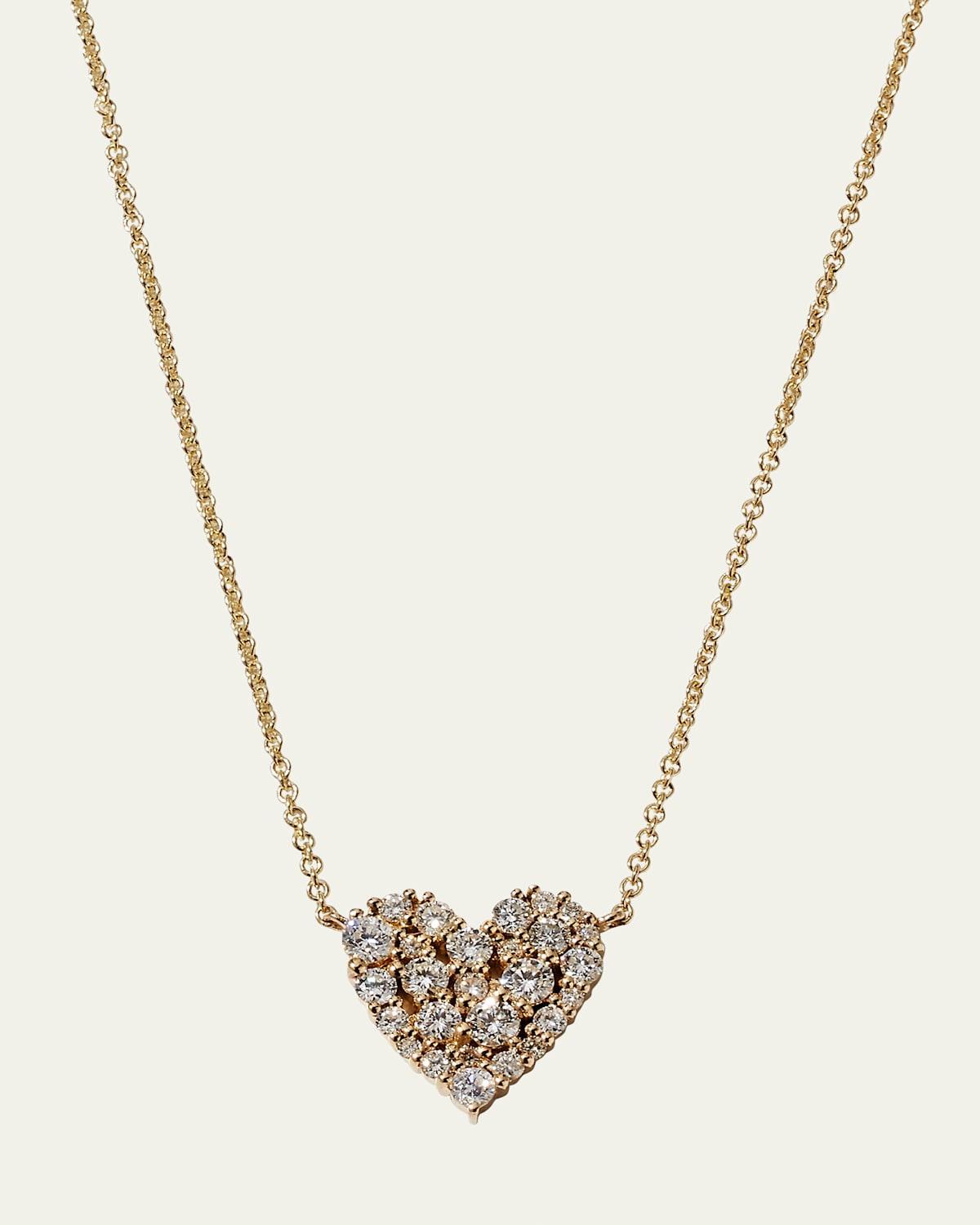 Yellow Gold Small Cocktail Heart Necklace Product Image