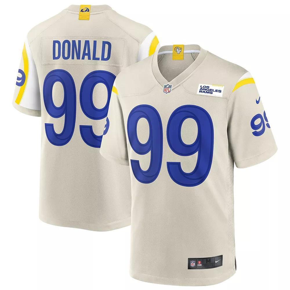 Men's Nike Aaron Donald Bone Los Angeles Rams Game Jersey, Size: Medium, Beige Product Image