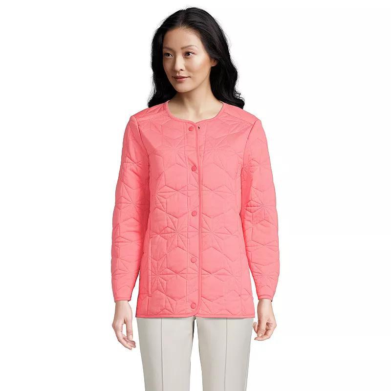 Women's Lands' End Insulated Cotton Long Jacket, Size: Small, Wood Lily Product Image