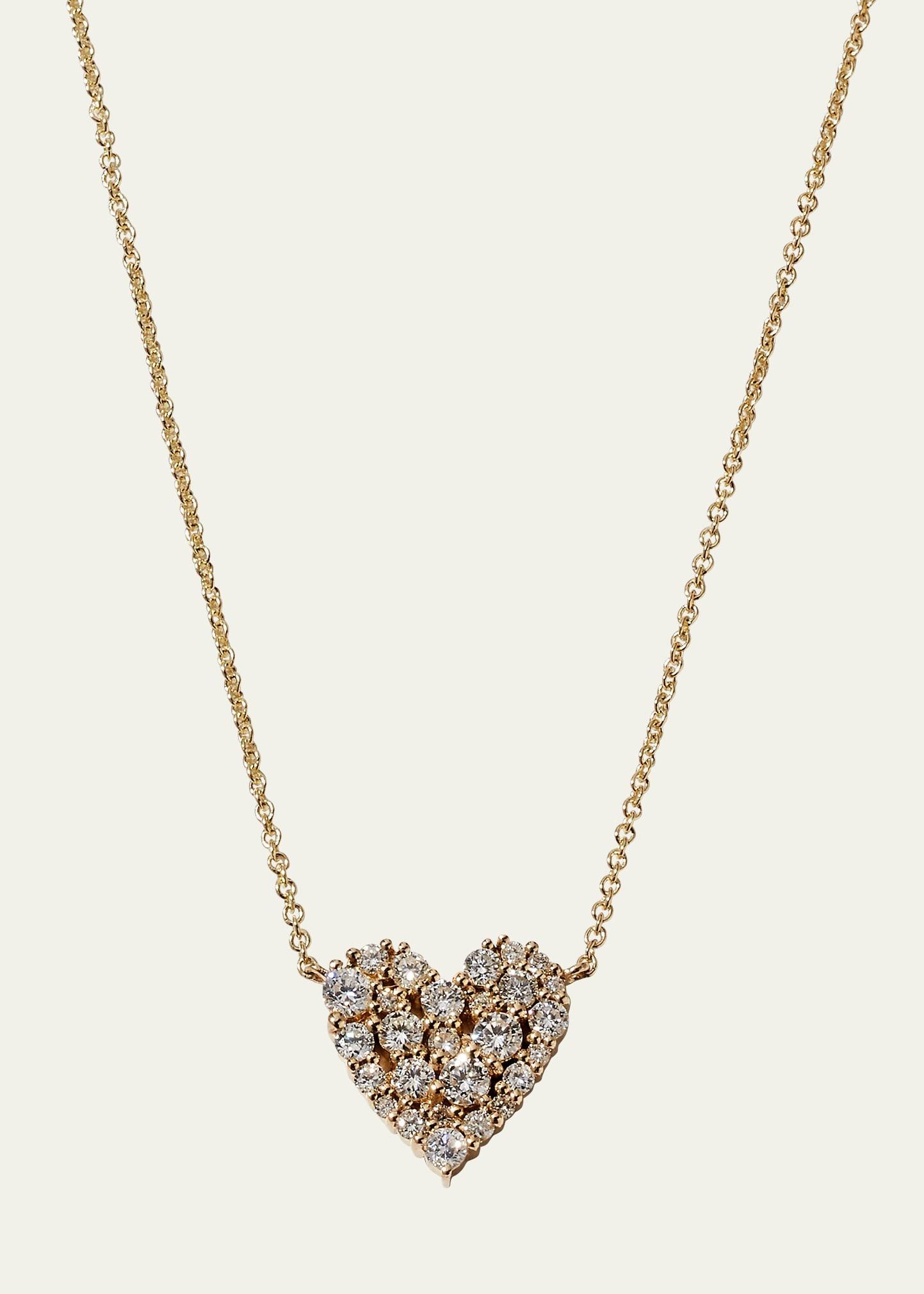 Yellow Gold Small Cocktail Heart Necklace Product Image
