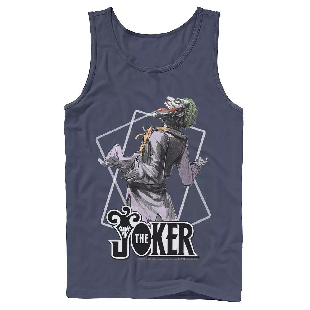 Men's DC Comics The Joker Card Outline Tank Top, Size: XL, Black Product Image