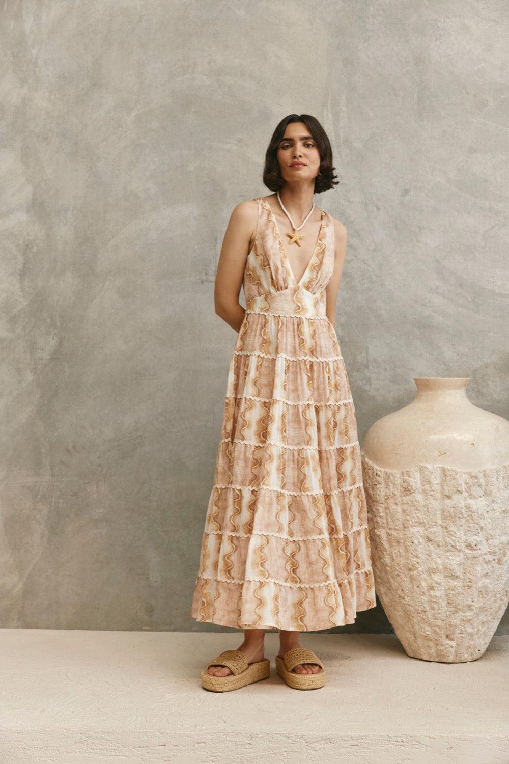 Marlowe Midi Dress Matelassé Product Image