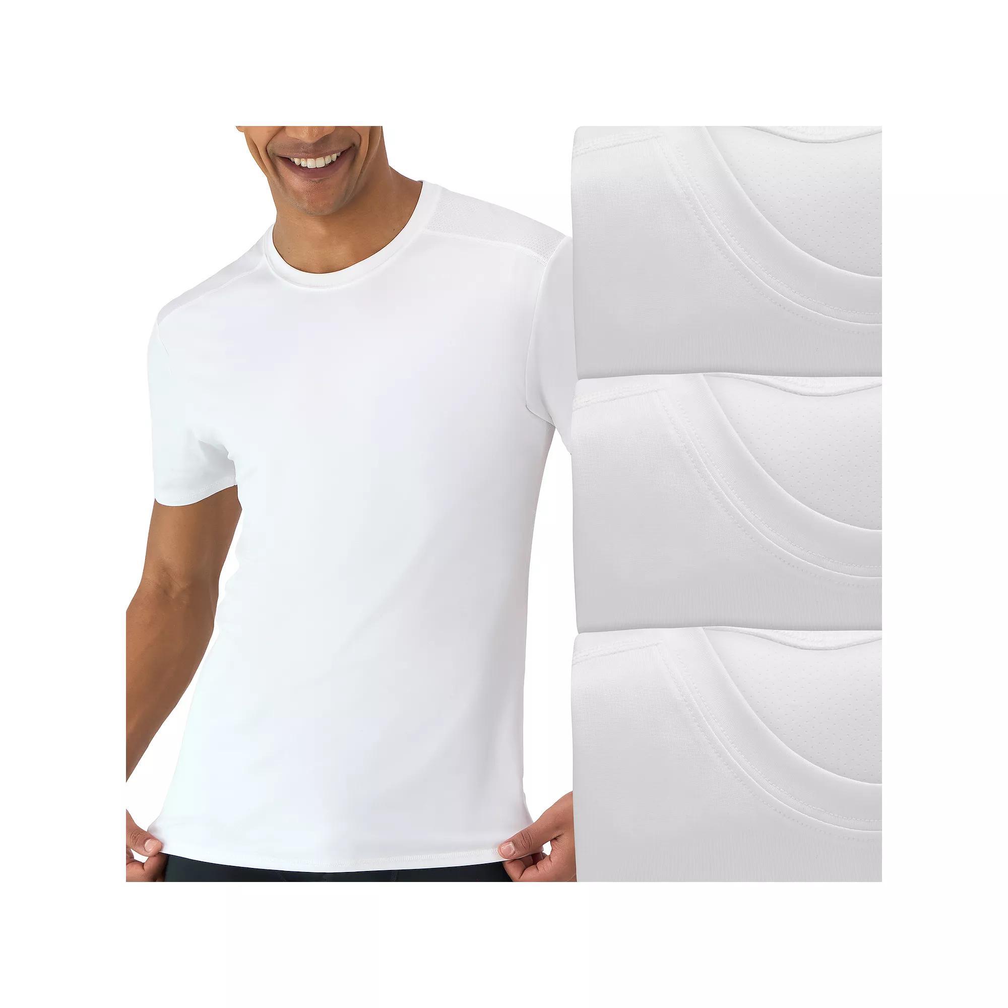 Hanes Ultimate 3-Pack Men's Breathable Mesh Crewneck Undershirt, Size: Medium, White Product Image