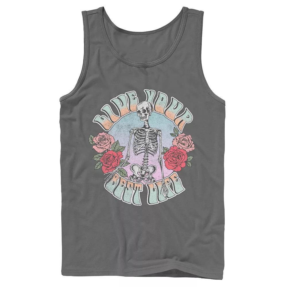 Men's Fifth Sun Best Live Skeleton Tank Top, Size: XL, Grey Product Image