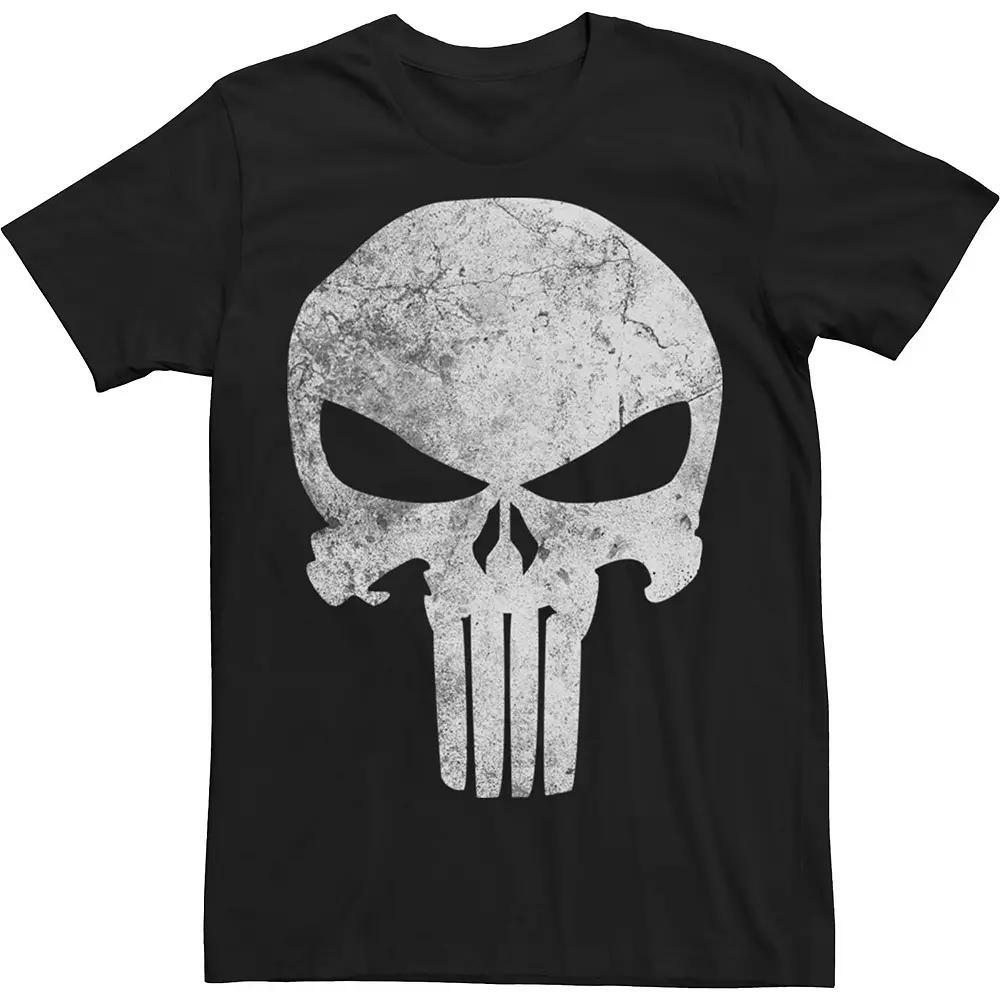 Big & Tall Marvel Punisher Distresskull Logo Tee, Men's, Size: 5XL, Black Product Image