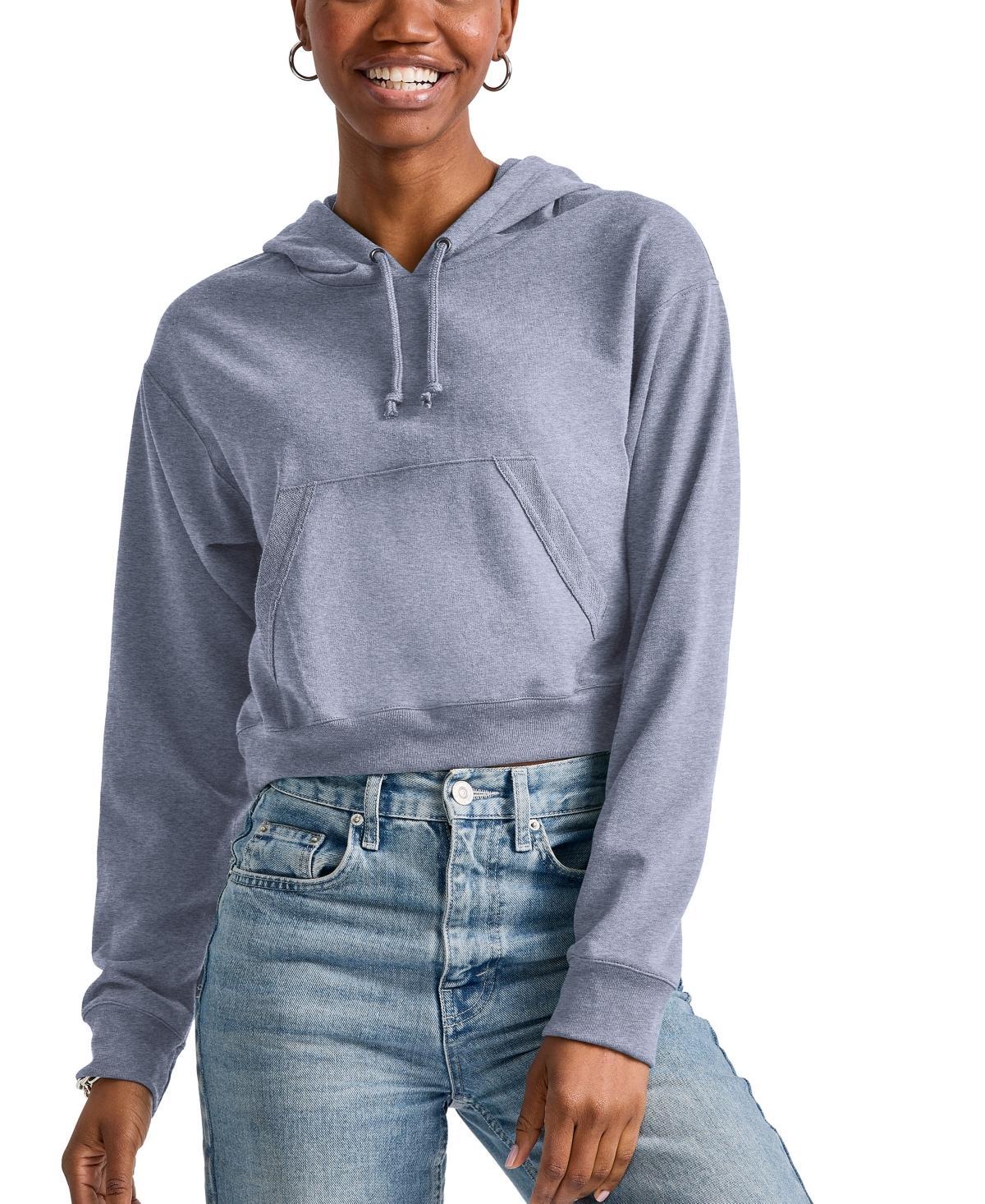 Womens Hanes Cropped Fleece Hoodie Product Image