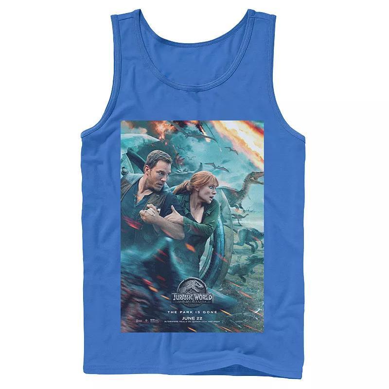 Men's Jurassic World Two Owen Claire Movie Poster Tank Top, Size: XL, Black Product Image