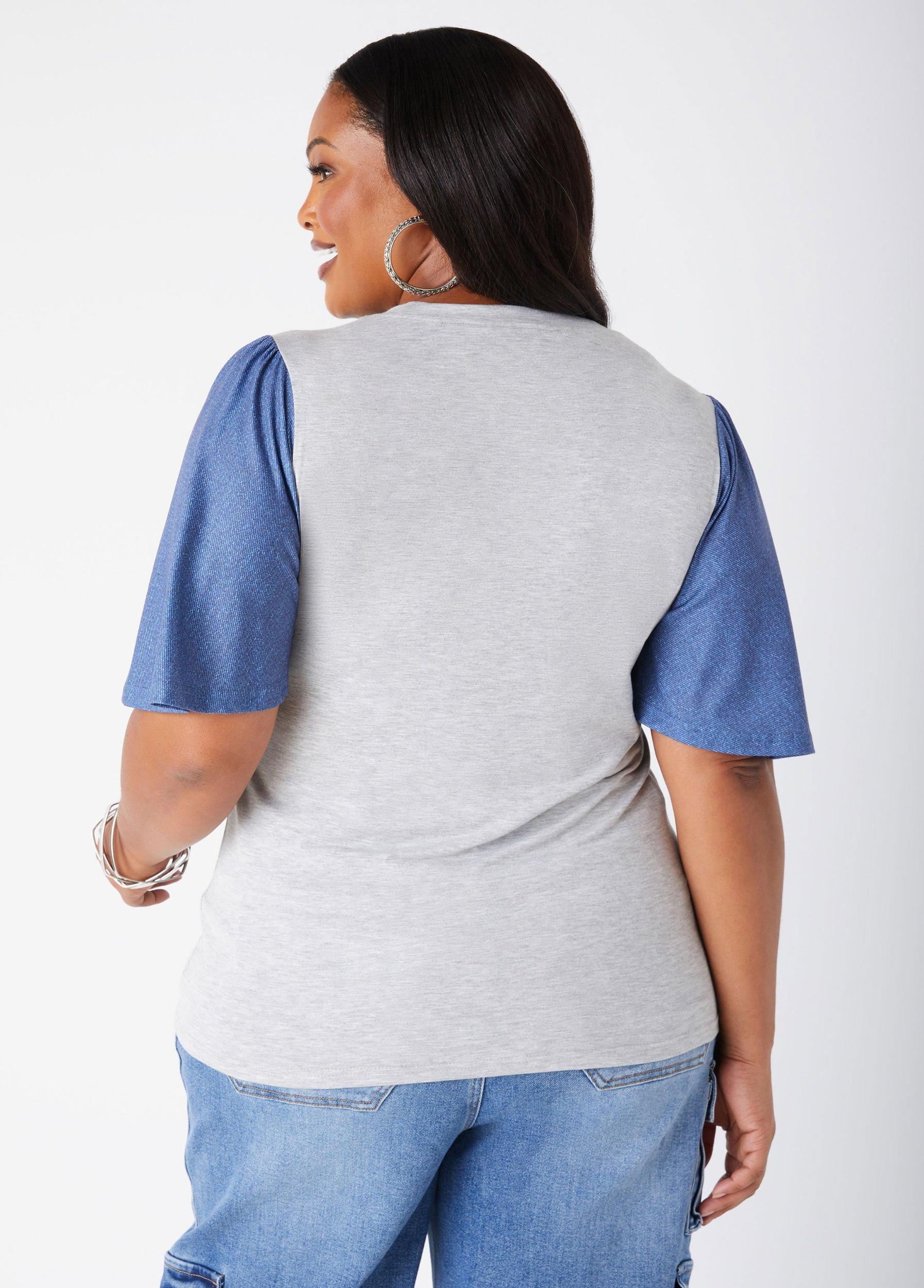 Sheila Gray Embellished Graphic Tee Product Image