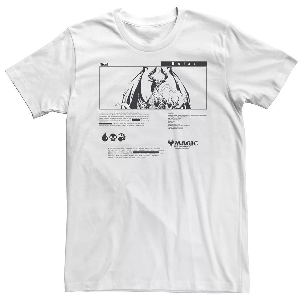 Big & Tall Magic: The Gathering Nicol Bolas Street Inspired Tee, Men's, Size: 3XL Tall, White Product Image
