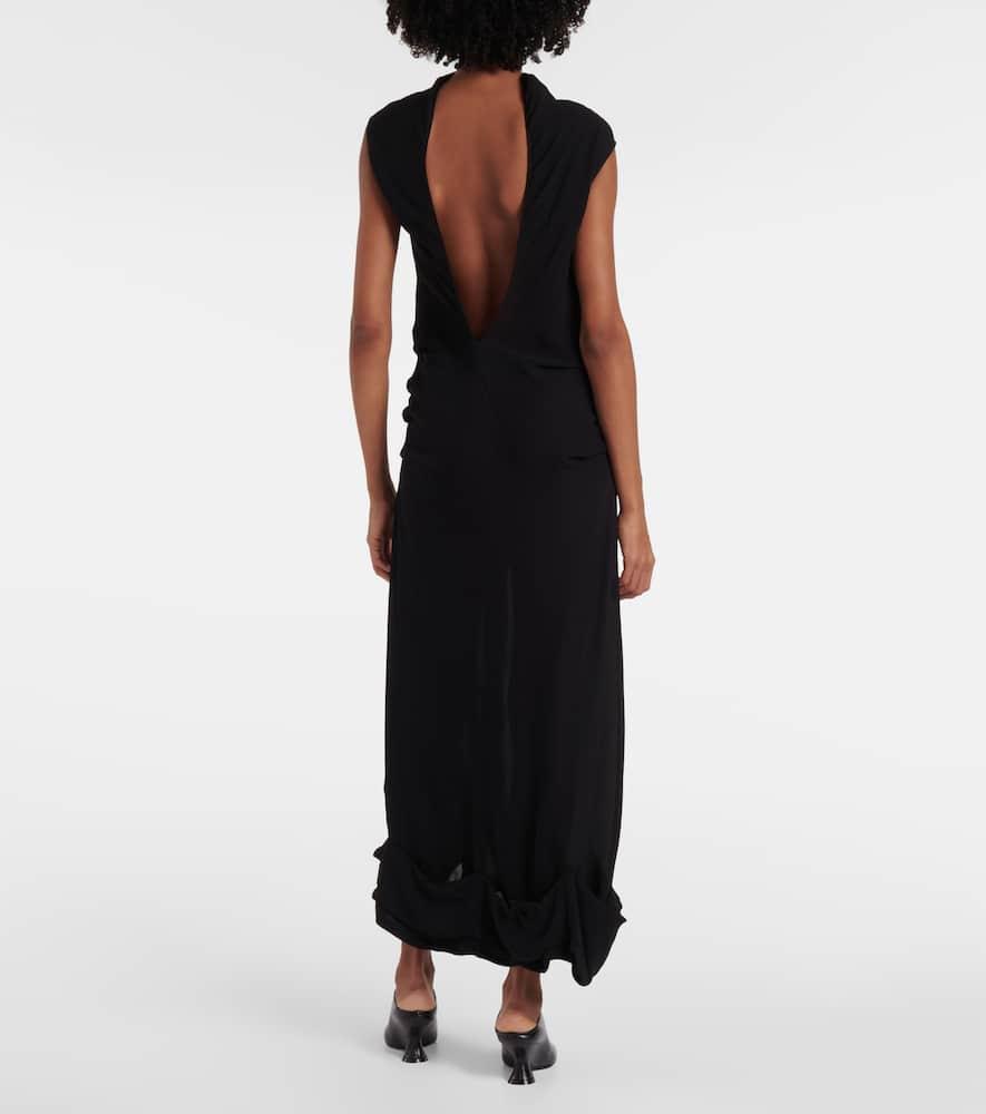 JW ANDERSON Draped Jersey Maxi Dress In Black Product Image