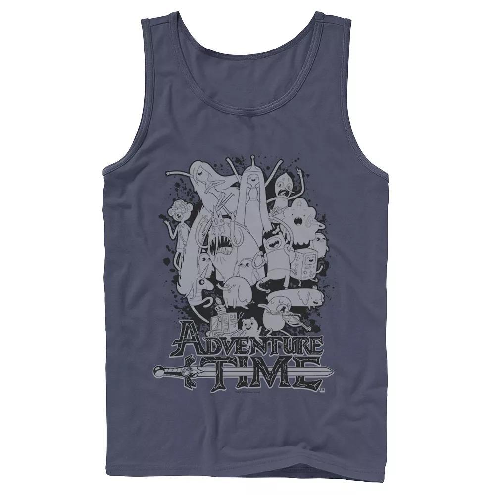 Men's Cartoon Network Adventure Time Splash Tank Top, Size: Small, Blue Product Image