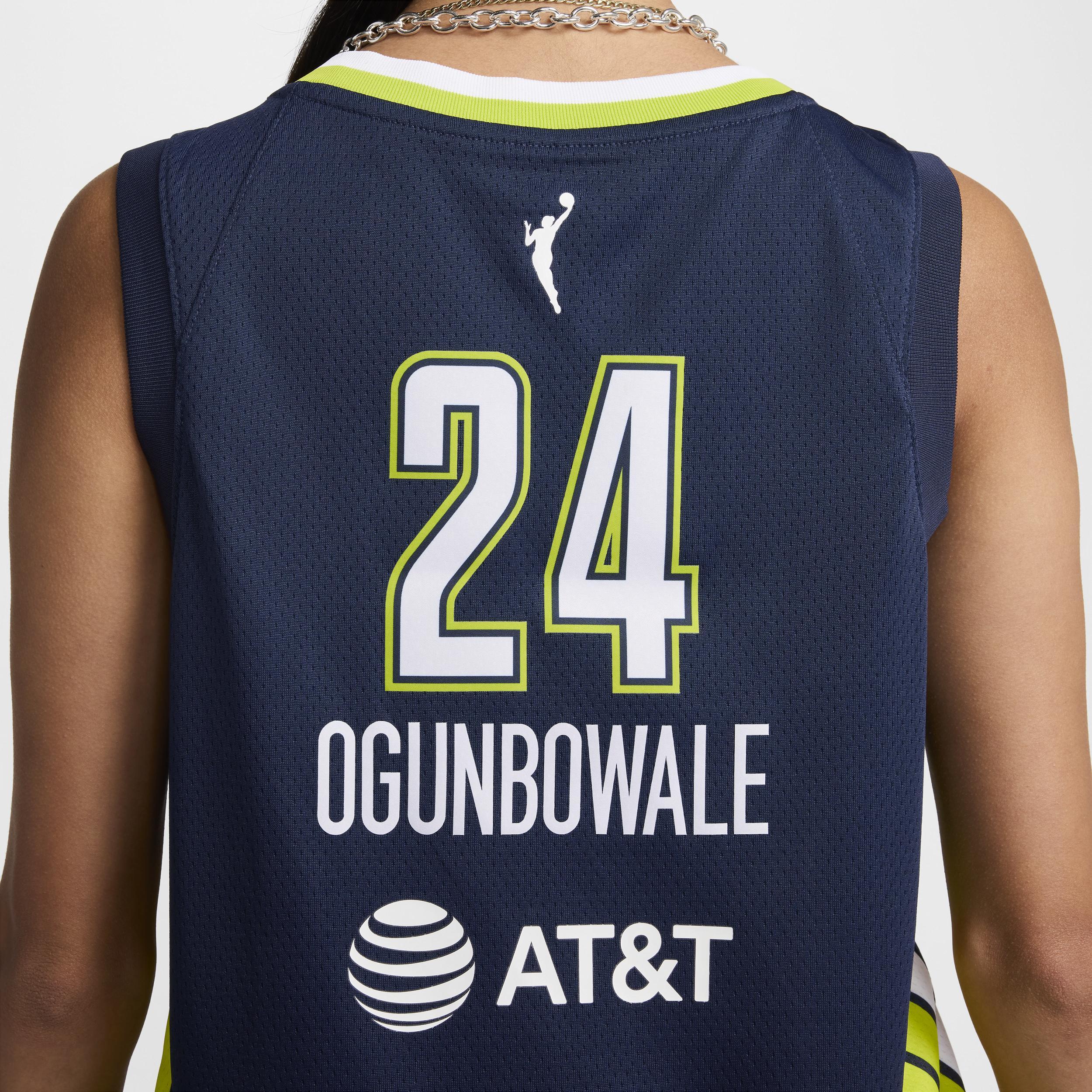 Women's Nike Arike Ogunbowale Navy Dallas Wings 2021 Explorer Edition Victory Player Jersey, Size: Large, Dlw Blue Product Image