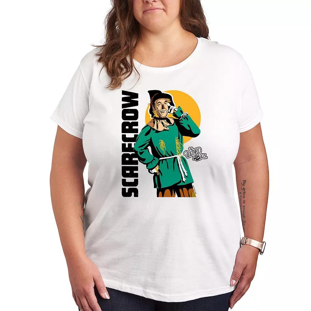 Plus The Wizard Of Oz Scarecrow Graphic Tee, Womens Grey Gray Product Image